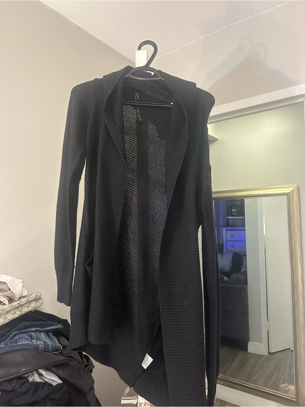Ardene Black Open-Front Knit Cardigan